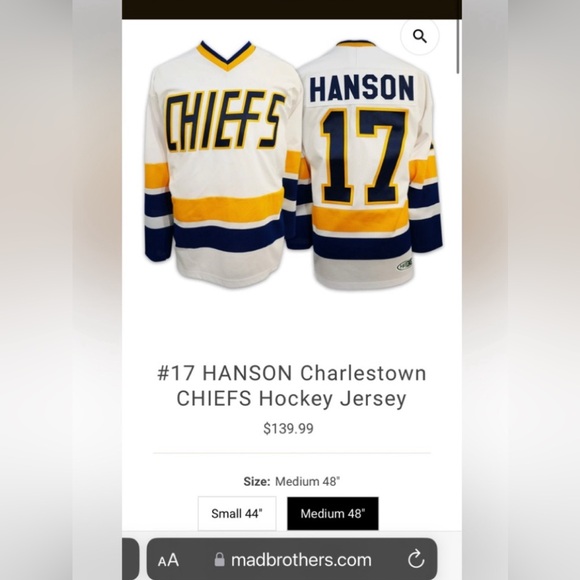 Halloween: Hanson Brothers Hockey Jersey #16 Charlestown Chiefs Size XL - Picture 11 of 11